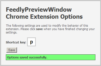 feedly preview window