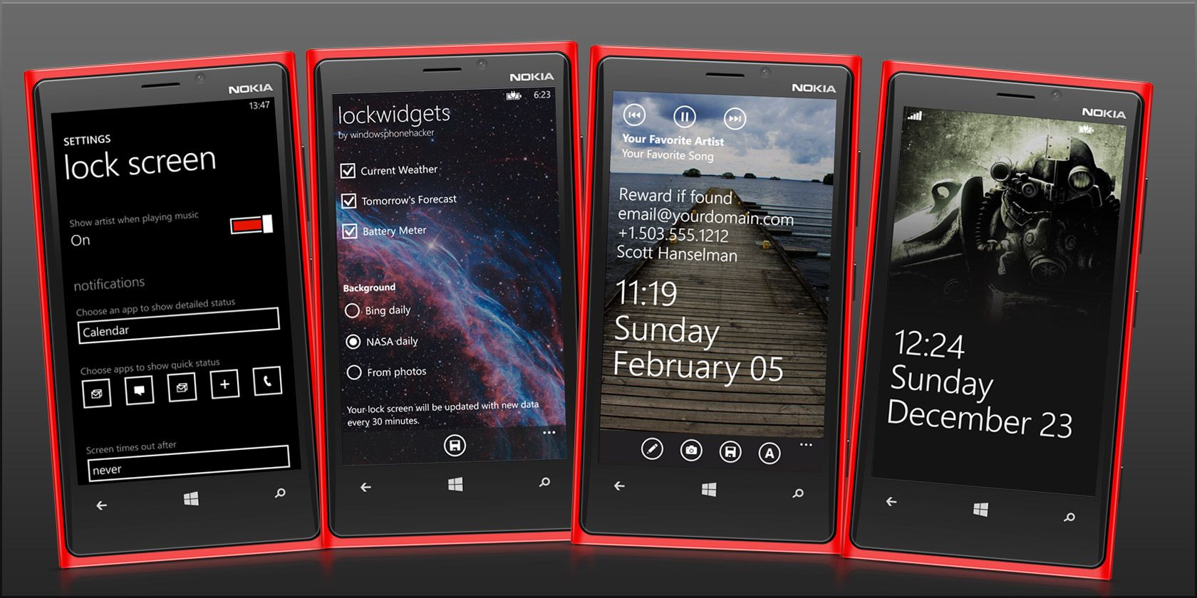 Windows Phone 8 Lock Screen Options Calendar Email And Weather