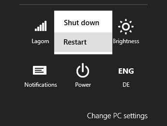Windows 8 Restart Into Recovery