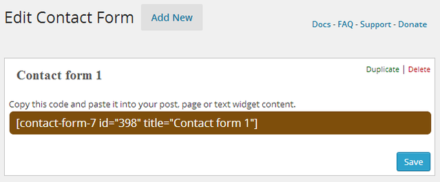 14 Contact Form 7 - code