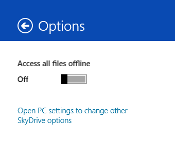 SkyDrive-Options