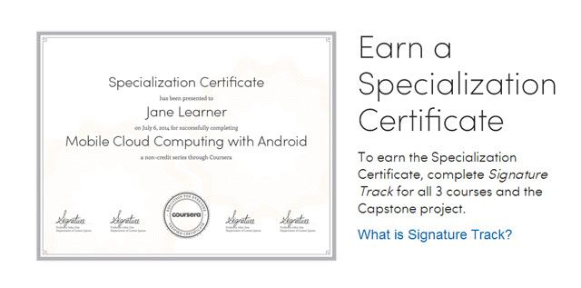 Coursera Specialization Certificate