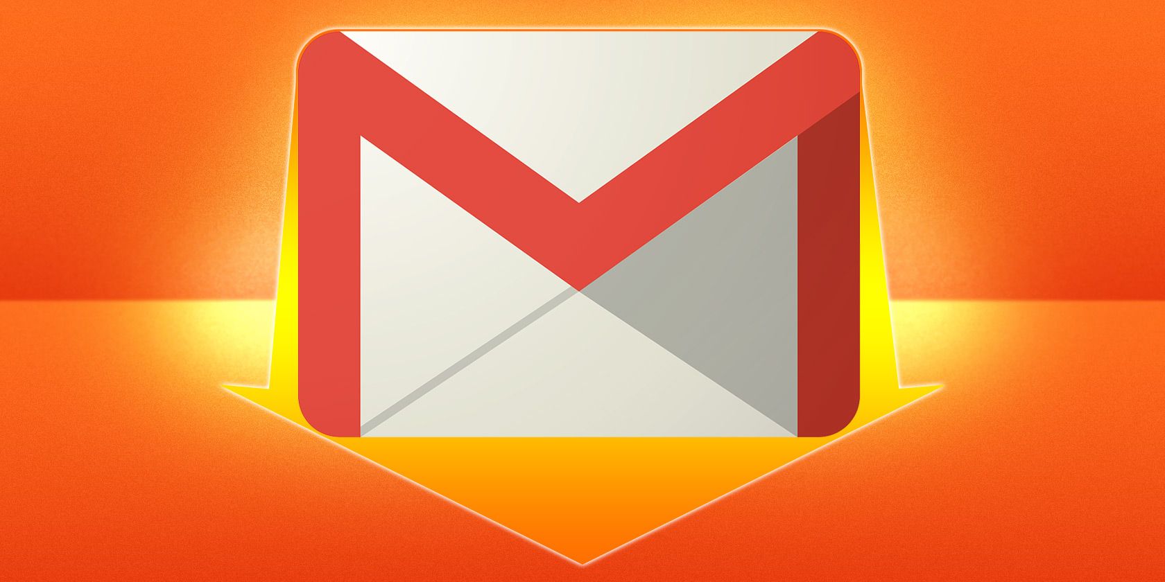 gmail logo on red background