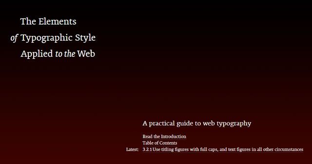 Typographic Guide - Web Typography