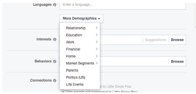 Facebook More Demographics
