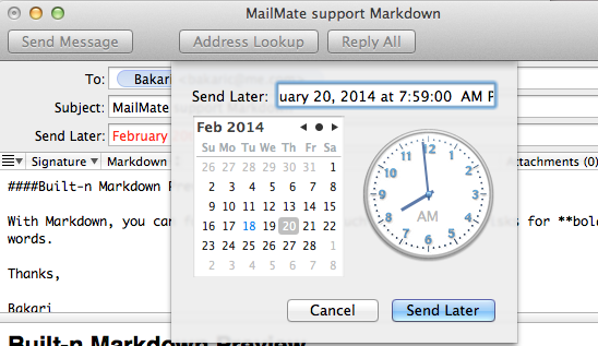 MailMate 10 minutes