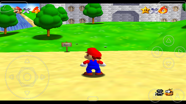 Mario 64 as played on N64oid for Android