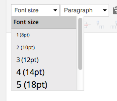 tinymce-font-size