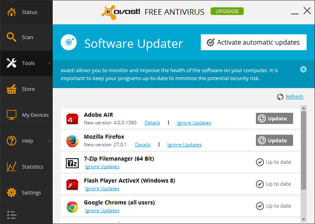 Avast - Tools - Software Updater