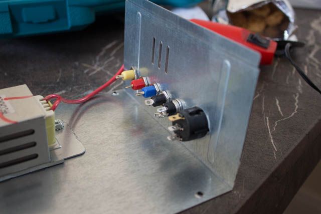 diy bench psu - components fitted