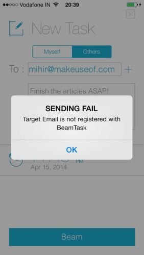 Beamtask-for-iPhone-Sending-Failed-user-not-registered