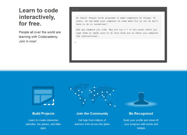 Learn coding at Codeacademy