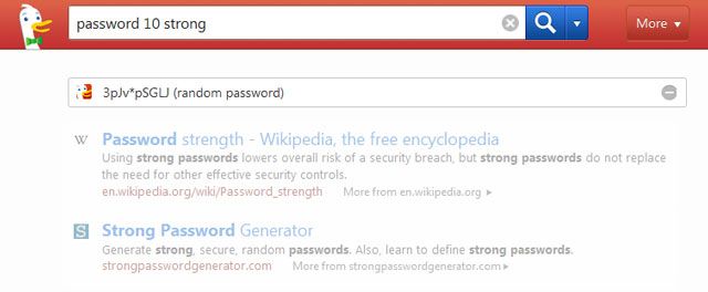 DuckDuckGo Password Generator
