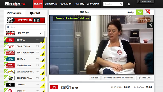 Watch Live TV Online, For Free, With FilmOn