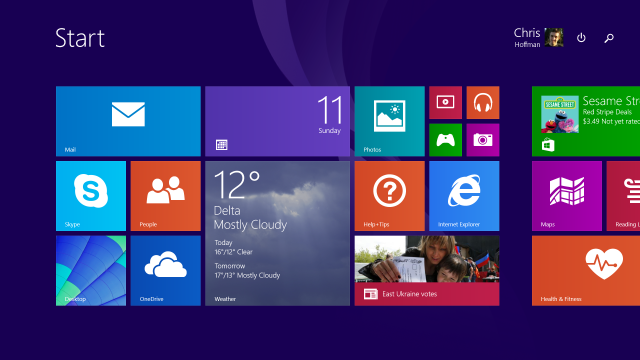 Layar Mulai Windows 8.1