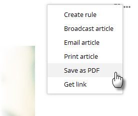 Inoreader -- Save as PDF