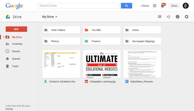 Google Drive - The UI