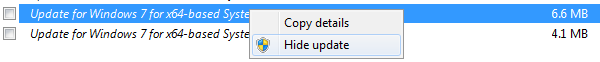 Hide Windows Update