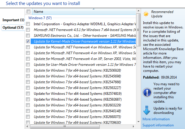 Select Windows Updates