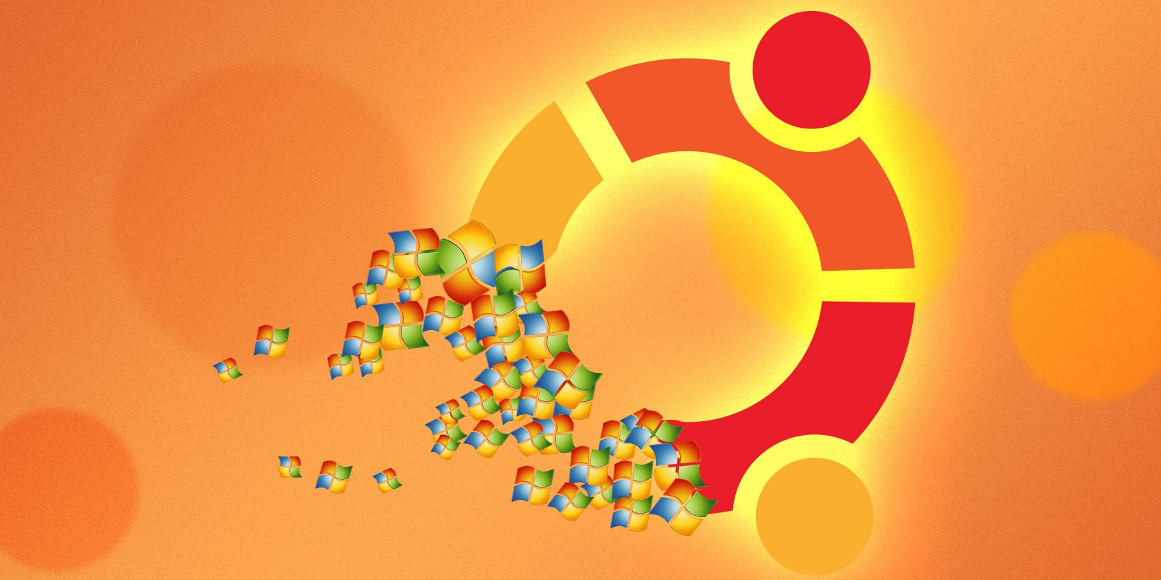 windows and ubuntu logo