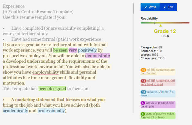 Boost-your-resume-Hemingway-app