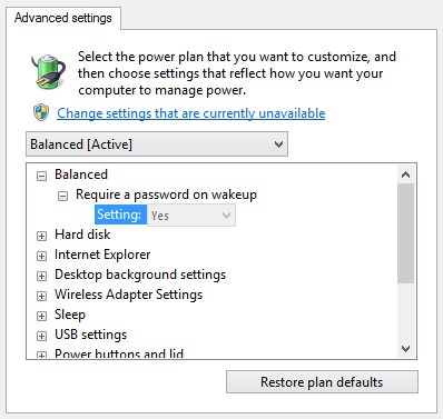 advanced settings