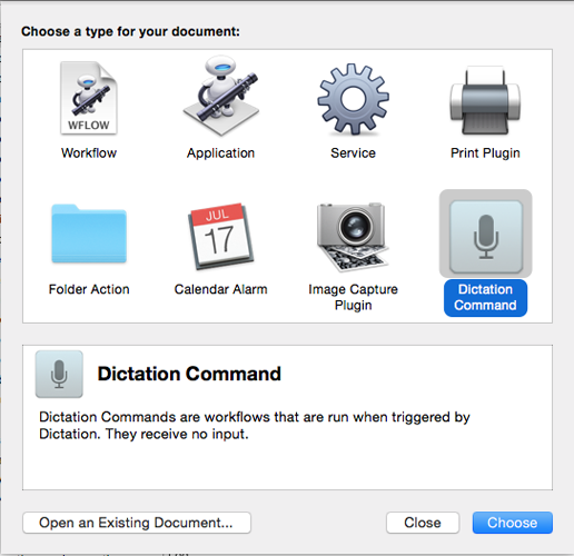 Dictation Command