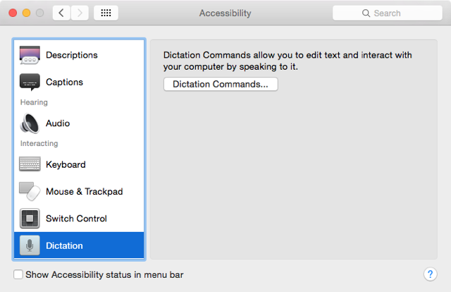 enable voice dictation mac