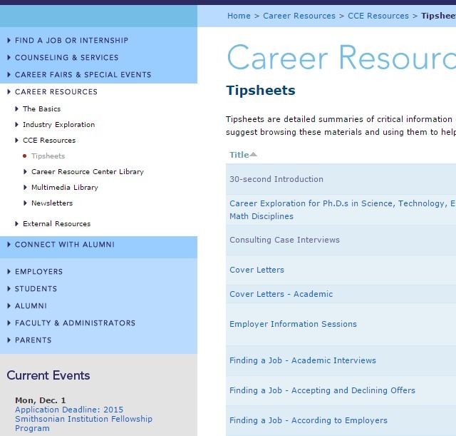 Columbia-resume-resources