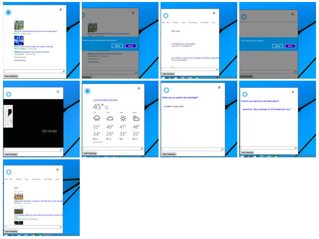 Cortana Image Gallery