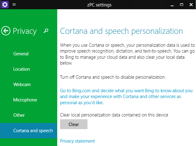 Cortana Privacy