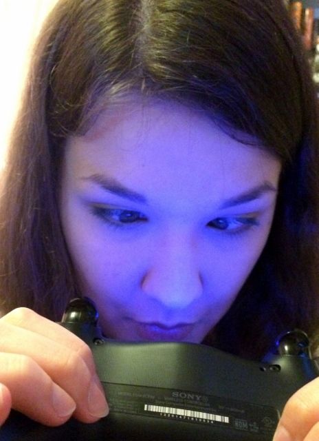 Cross-Eyed Looking into PS4 Controller Light