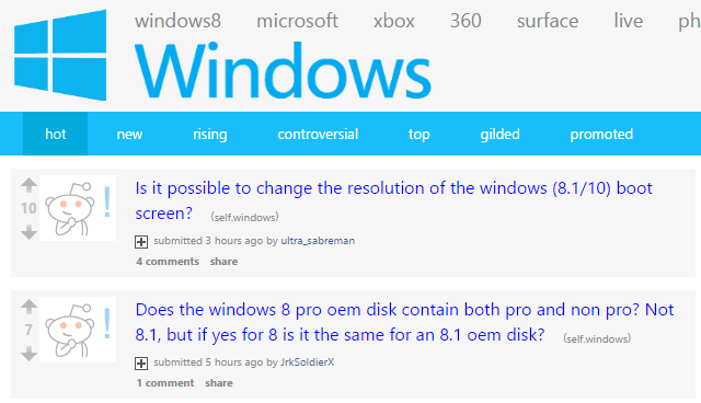 Reddit Windows