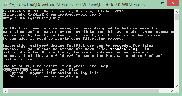 This is a screen capture of one of the best the Windows programs called TestDisk