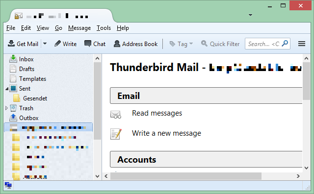 This is a screen capture of one of the best the Windows programs called Thunderbird email client