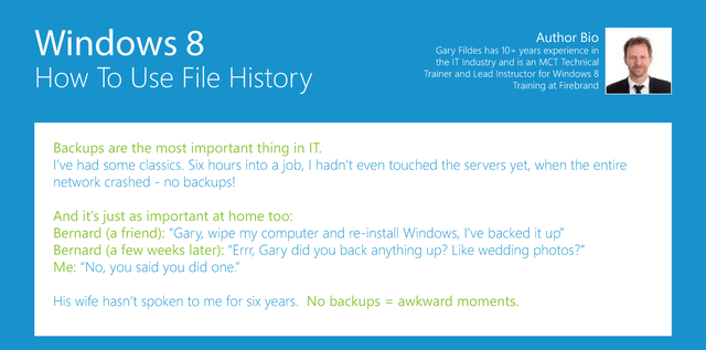 4 Windows 8 - How To Use File History