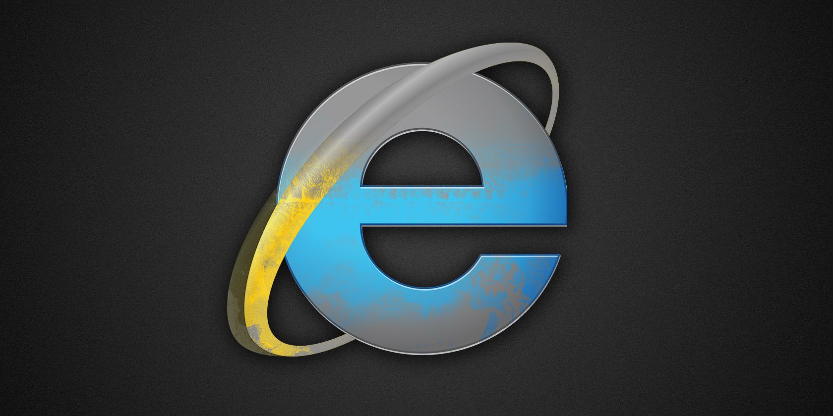 Internet Explorer logo is that is slightly faded in colour