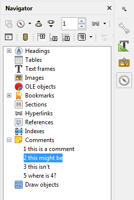 LibreOffice Sidebar