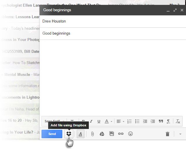 Dropbox for Gmail Chrome Extension
