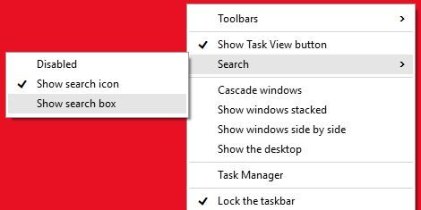 Windows 10 Disable Search