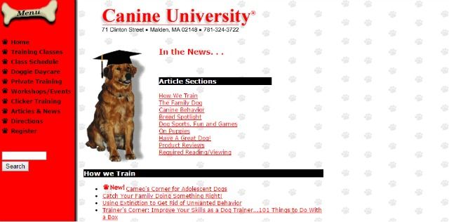 canine university site