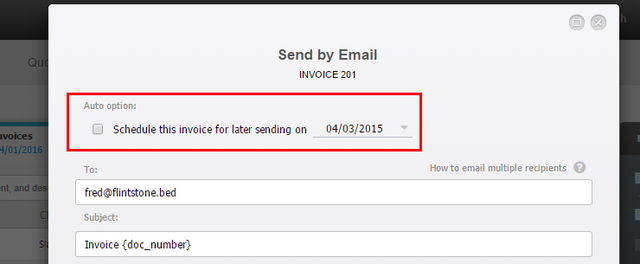 10 Invoicebus - schedule email