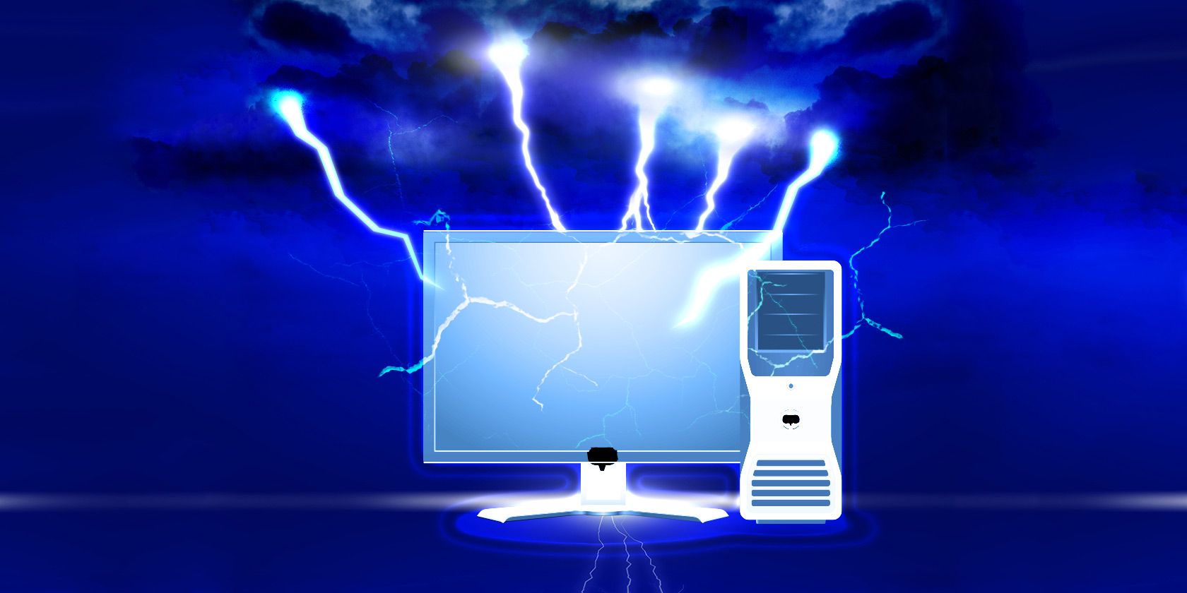 lightning on a computer