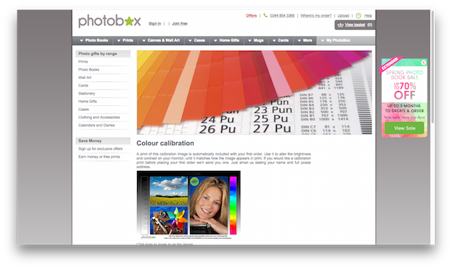 photobox calibration