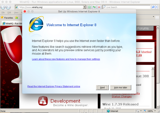run internet explorer on mac