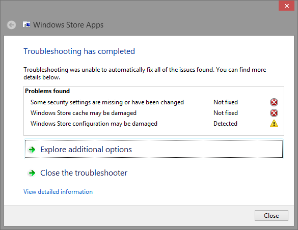 1.3 Windows Apps Troubleshooter