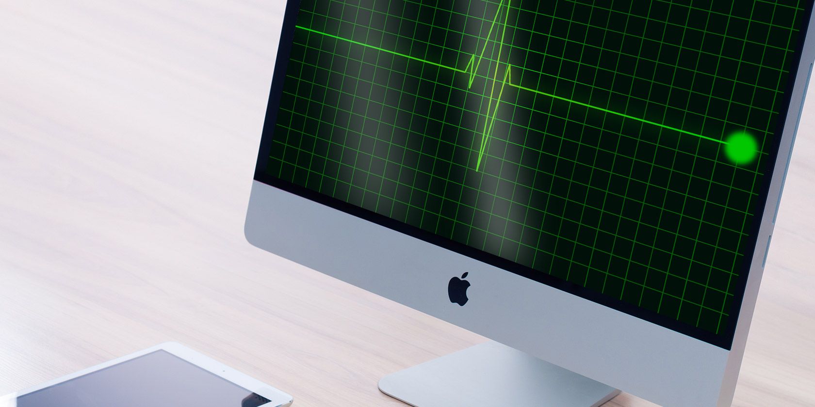 Heartbeat showing on a Mac screen