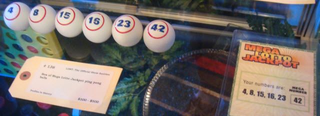 lottery balls and numbers from Lost
