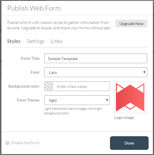 5.1.1 publish web form