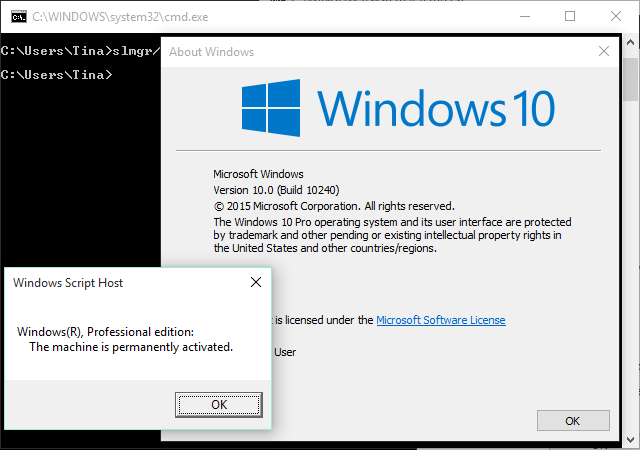 Windows 10 Build 10240 License